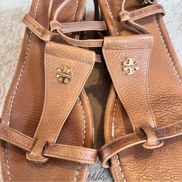Tory Burch leather thong adjustable wedge sandals - Picture 6 of 11
